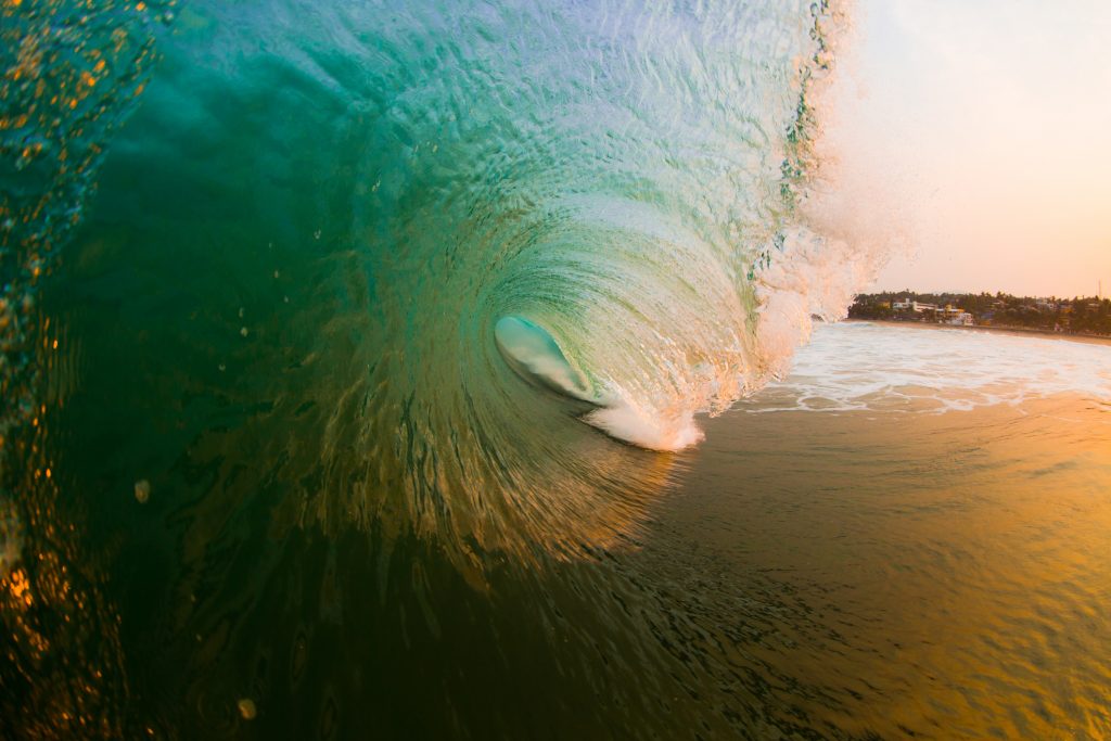 Inside the barrel at Puerto Escondido